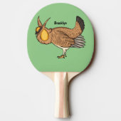 Darstellung des Cartoon von Großzügelgeflügel Tischtennis Schläger (Rückseite)