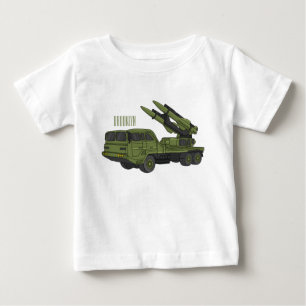 Darstellung des Cartoon von Militärraketen Baby T-shirt