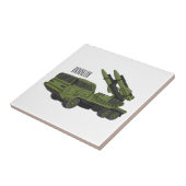 Darstellung des Cartoon von Militärraketen Fliese (Seite)