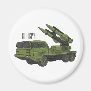 Darstellung des Cartoon von Militärraketen Magnet
