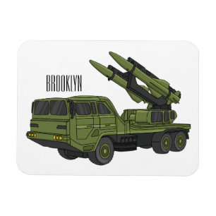 Darstellung des Cartoon von Militärraketen Magnet