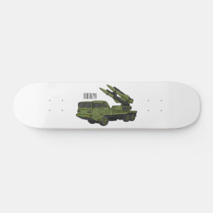 Darstellung des Cartoon von Militärraketen Skateboard