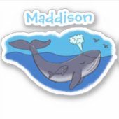 Darstellung des Cartoon von niedlichen Mutter- und Aufkleber (Vorderseite)