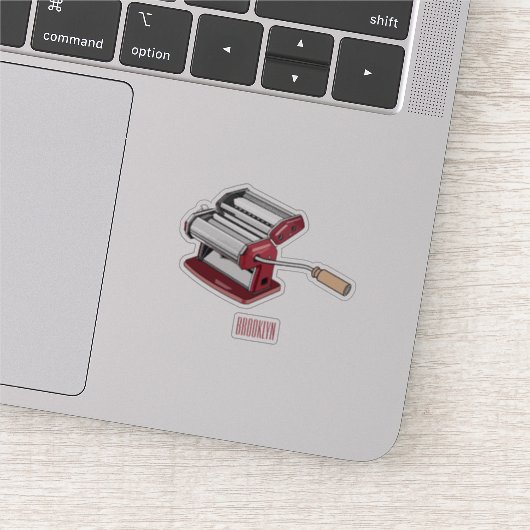 Darstellung des Cartoon von Pasta Maker Aufkleber (Ausschnitt)