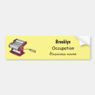 Darstellung des Cartoon von Pasta Maker Autoaufkleber