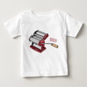 Darstellung des Cartoon von Pasta Maker Baby T-shirt