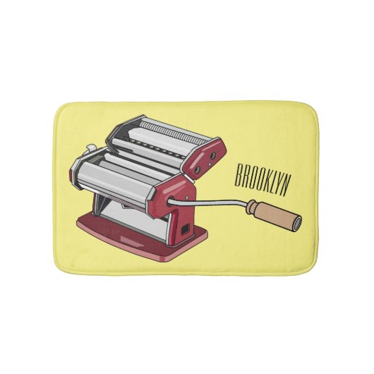 Darstellung des Cartoon von Pasta Maker Badematte (Vorderseite)