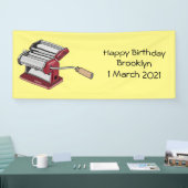 Darstellung des Cartoon von Pasta Maker Banner (Messe)