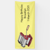Darstellung des Cartoon von Pasta Maker Banner (Vertikal)