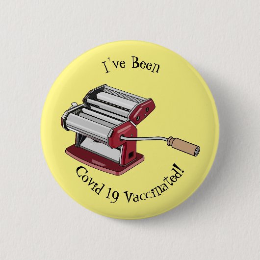 Darstellung des Cartoon von Pasta Maker Button (Vorderseite)