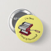 Darstellung des Cartoon von Pasta Maker Button (Vorne & Hinten)