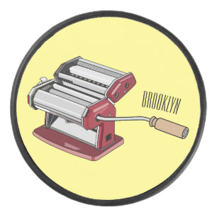 Darstellung des Cartoon von Pasta Maker Eishockey Puck