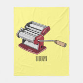 Darstellung des Cartoon von Pasta Maker Fleecedecke (Vorderseite)