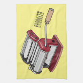 Darstellung des Cartoon von Pasta Maker Geschirrtuch (Vertikal)