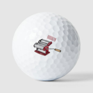 Darstellung des Cartoon von Pasta Maker Golfball