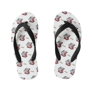 Darstellung des Cartoon von Pasta Maker Kinderbadesandalen