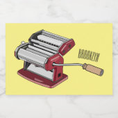 Darstellung des Cartoon von Pasta Maker Lebensmitteletikett (Einzelnes Label)
