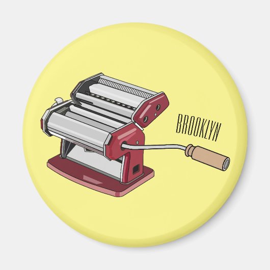 Darstellung des Cartoon von Pasta Maker Magnet (Vorne)