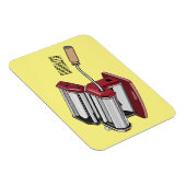 Darstellung des Cartoon von Pasta Maker Magnet (Rechte Seite)