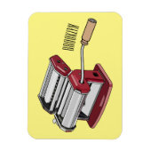 Darstellung des Cartoon von Pasta Maker Magnet (Vertikal)