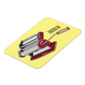 Darstellung des Cartoon von Pasta Maker Magnet (Linke Seite)