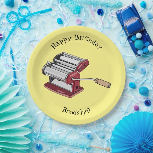 Darstellung des Cartoon von Pasta Maker Pappteller (Party)