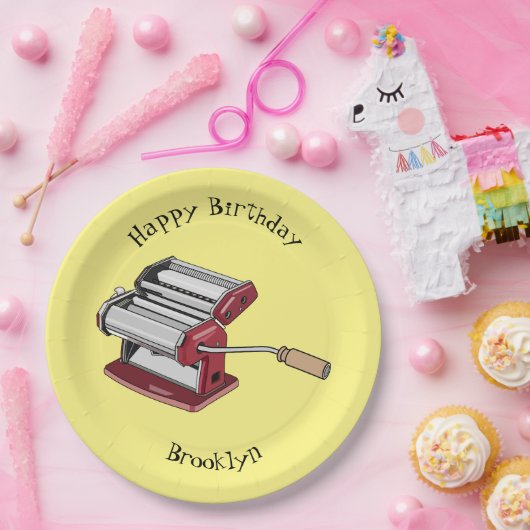 Darstellung des Cartoon von Pasta Maker Pappteller (Party)