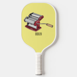 Darstellung des Cartoon von Pasta Maker Pickleball Schläger