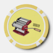 Darstellung des Cartoon von Pasta Maker Pokerchips (Rückseite)