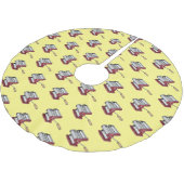 Darstellung des Cartoon von Pasta Maker Polyester Weihnachtsbaumdecke (Schrägansicht)