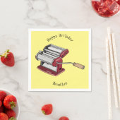 Darstellung des Cartoon von Pasta Maker Serviette (Beispiel)