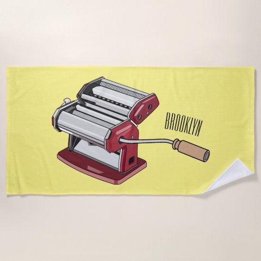 Darstellung des Cartoon von Pasta Maker Strandtuch (Vorderseite)