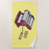 Darstellung des Cartoon von Pasta Maker Strandtuch (Vorderseite)