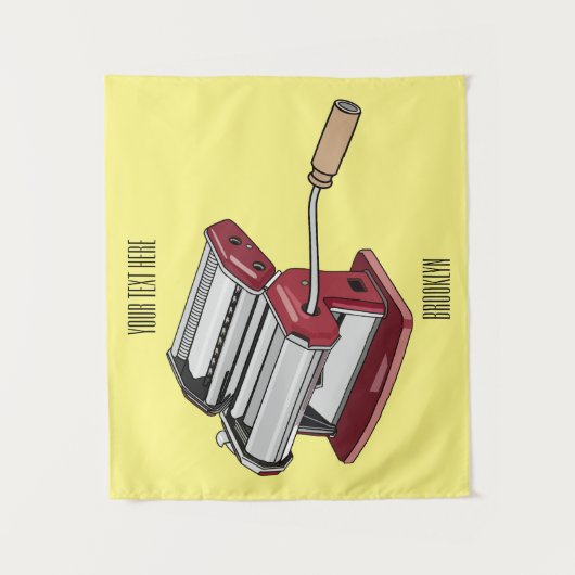 Darstellung des Cartoon von Pasta Maker Wandteppich (Vorderseite)