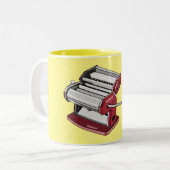 Darstellung des Cartoon von Pasta Maker Zweifarbige Tasse (Vorderseite Links)