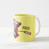 Darstellung des Cartoon von Pasta Maker Zweifarbige Tasse (VorderseiteRechts)