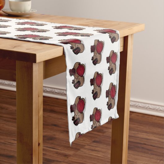 Darstellung des Cartoon von Rüben Kurzer Tischläufer (Beispiel)