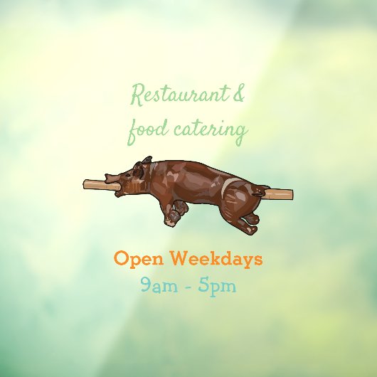 Darstellung des Cartoon von Schweinegrost/Schweine Fensteraufkleber (Blatt 3)