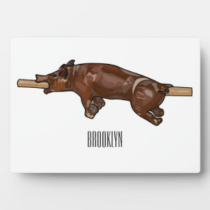 Darstellung des Cartoon von Schweinegrost/Schweine Fotoplatte