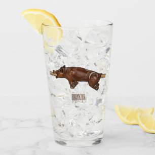 Darstellung des Cartoon von Schweinegrost/Schweine Glas