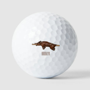 Darstellung des Cartoon von Schweinegrost/Schweine Golfball