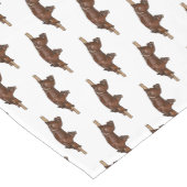 Darstellung des Cartoon von Schweinegrost/Schweine Kurzer Tischläufer (Ecke)