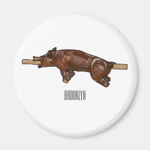 Darstellung des Cartoon von Schweinegrost/Schweine Magnet
