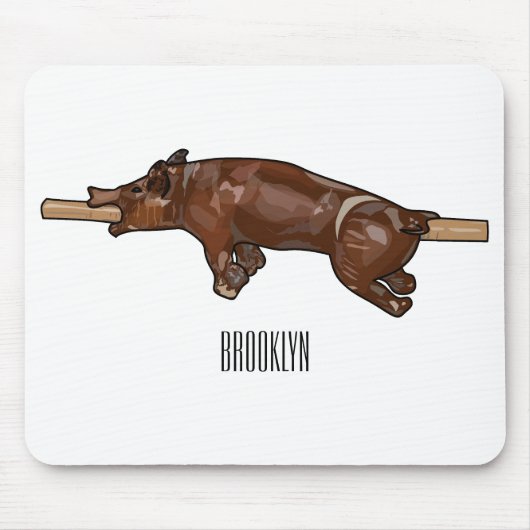 Darstellung des Cartoon von Schweinegrost/Schweine Mousepad (Vorne)