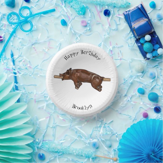 Darstellung des Cartoon von Schweinegrost/Schweine Pappteller (Party)