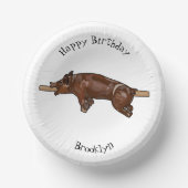 Darstellung des Cartoon von Schweinegrost/Schweine Pappteller (Vorderseite)