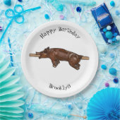 Darstellung des Cartoon von Schweinegrost/Schweine Pappteller (Party)