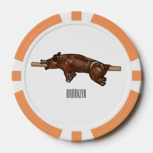 Darstellung des Cartoon von Schweinegrost/Schweine Pokerchips