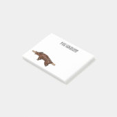 Darstellung des Cartoon von Schweinegrost/Schweine Post-it Klebezettel (angewinkelt)