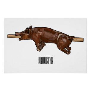 Darstellung des Cartoon von Schweinegrost/Schweine Poster